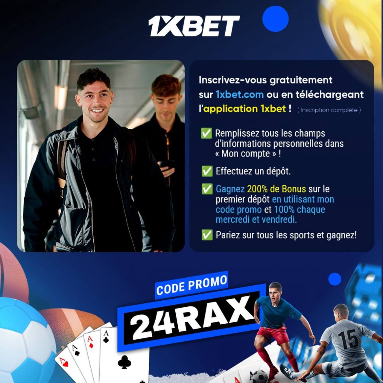 1xBet — Rejoins & Gagne