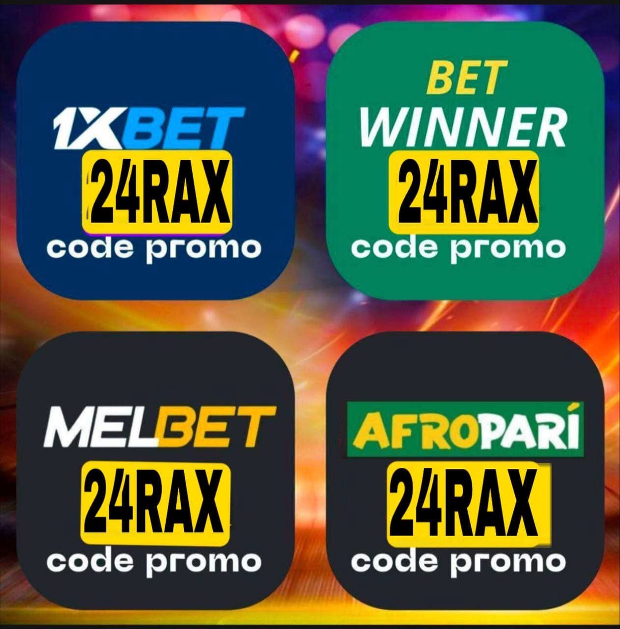 1xBet · BetWinner · Melbet · Afropari