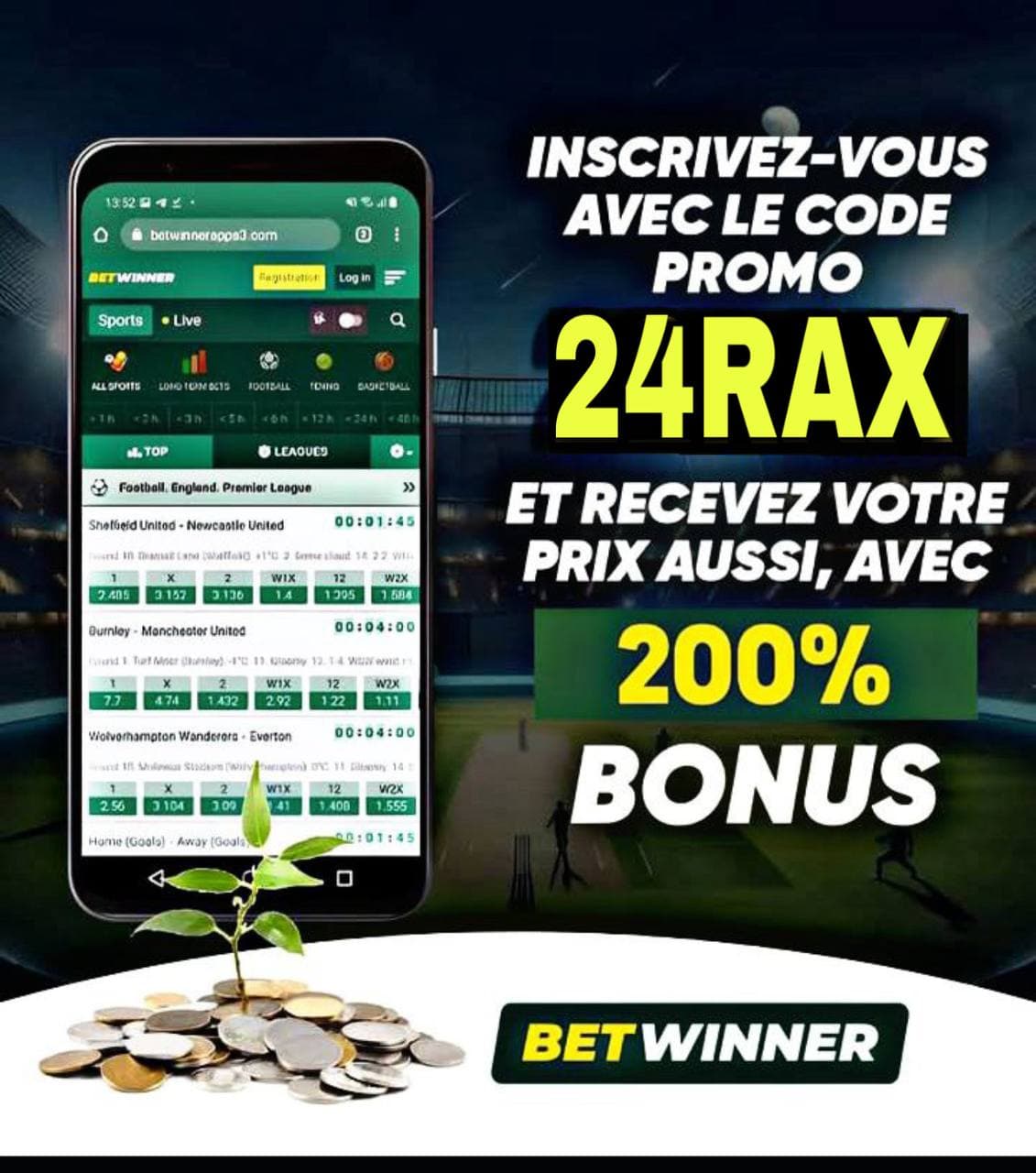 BetWinner — Crypto & Mobile Money